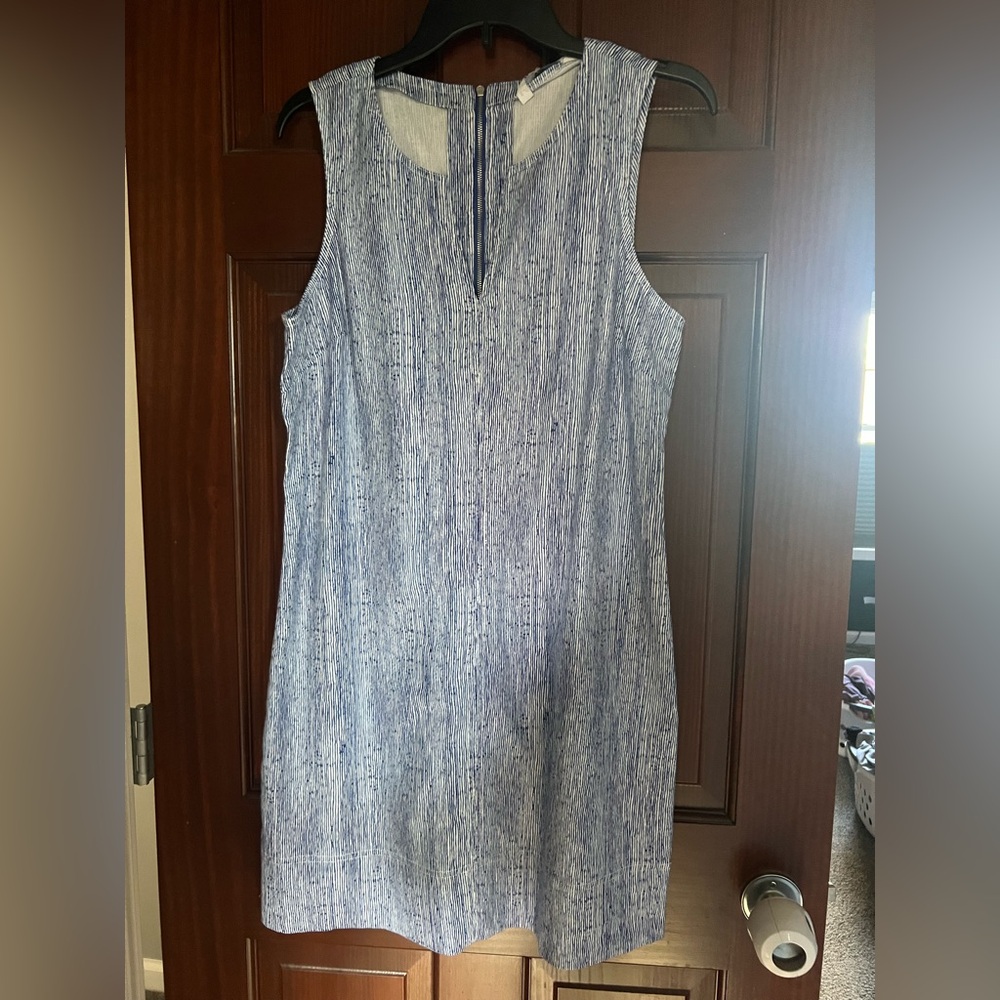 NWT Tommy Bahama Navy and White Striped Sleeveless Dress